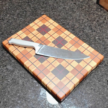 plaid cutting board