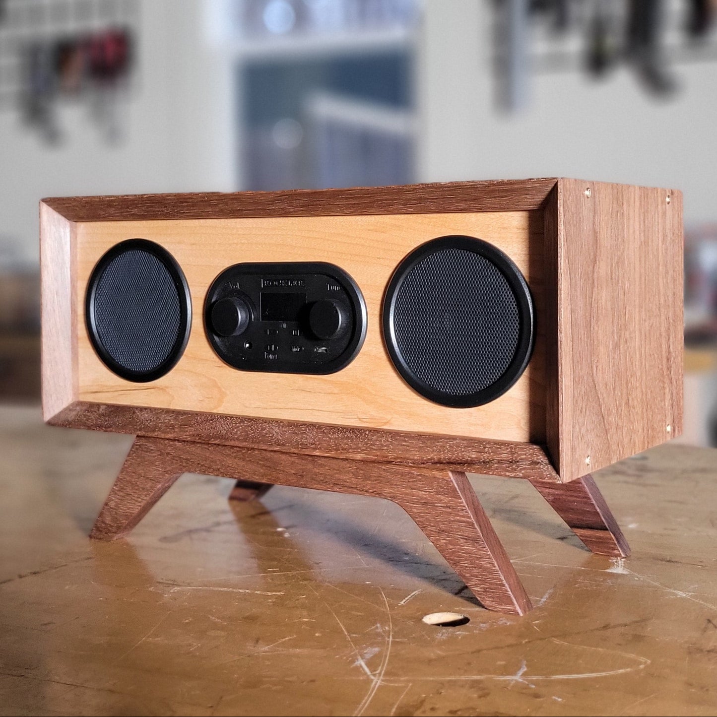 Mini Mid-Century Modern Console Stereo