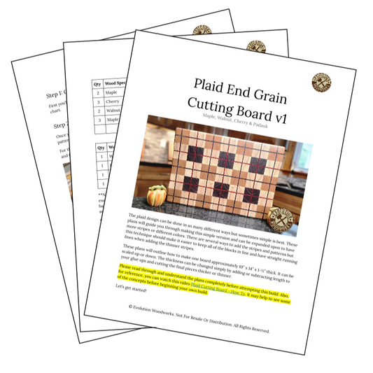 Plaid Cutting Board Plans