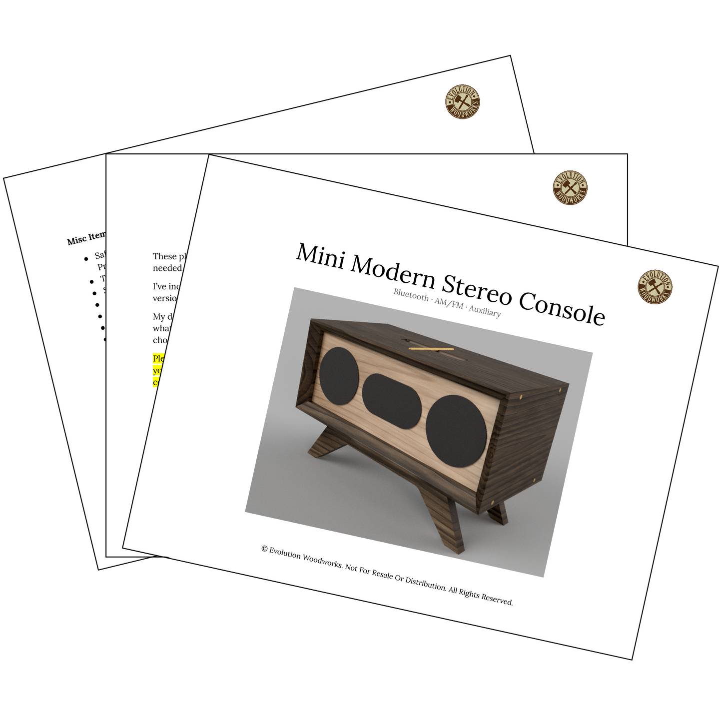 Mid Century Modern console stereo diy plans